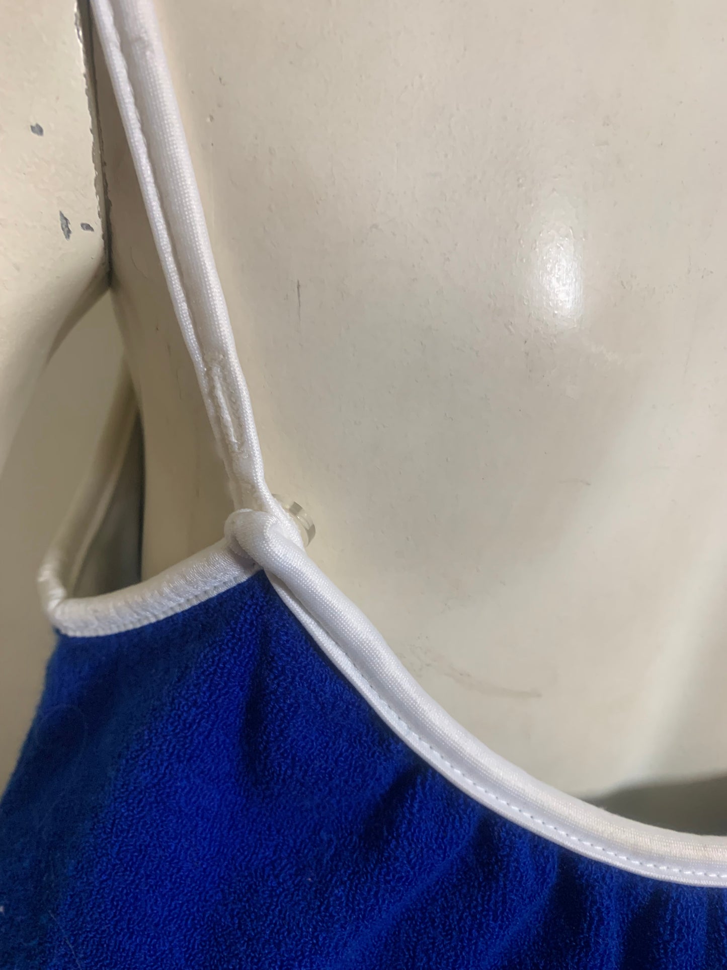 Royal Blue Terry Cloth Summer Swim Dress circa 1980s