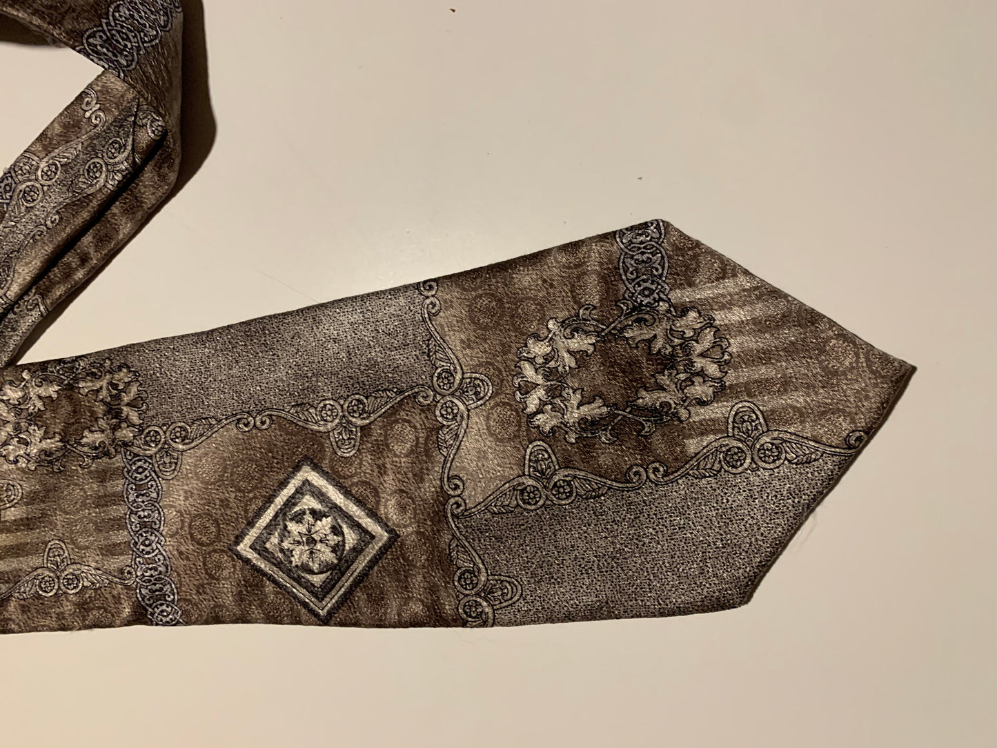 Silver Architecture Design Men's Tie circa 1990s