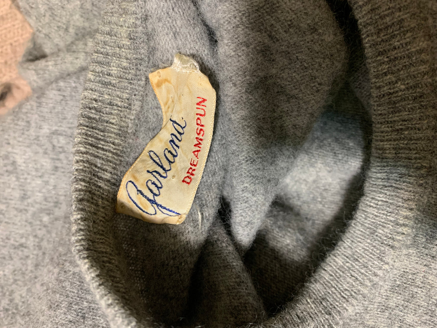 Heathered Grey Long Sleeved Sweater circa 1960s