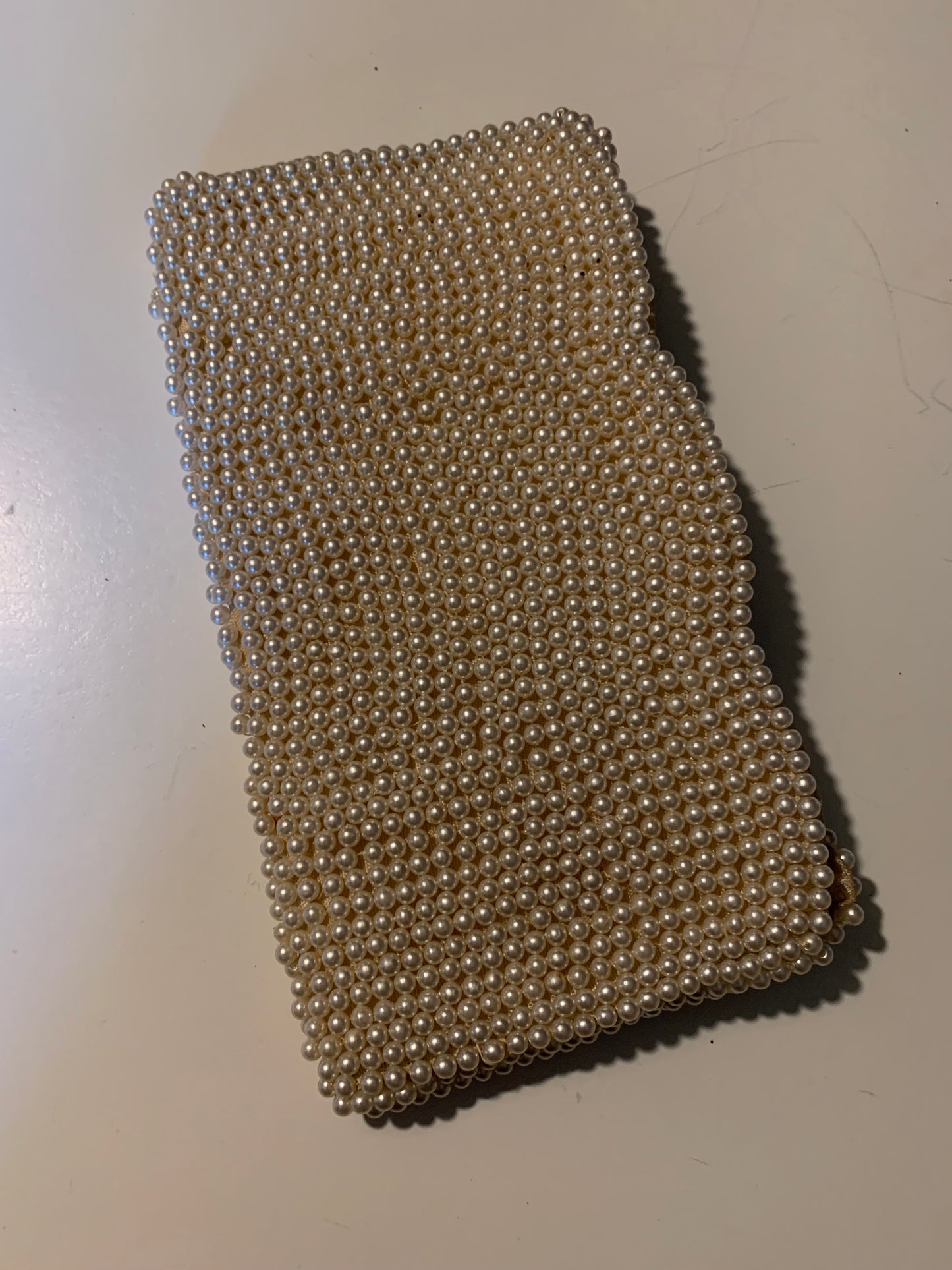 Glamorous Faux Pearl and Silver Bead Handbag circa 1960s