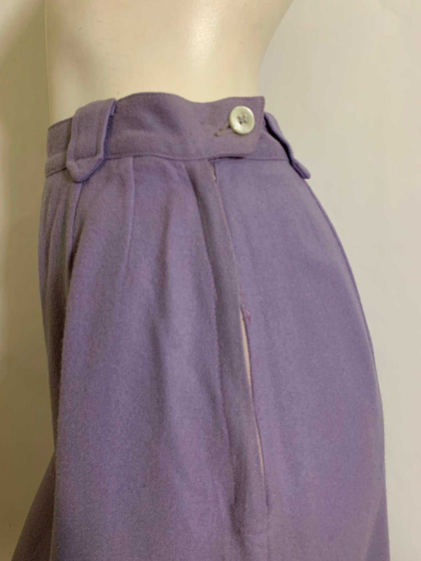 Lavender Wool Pencil Skirt circa 1960s