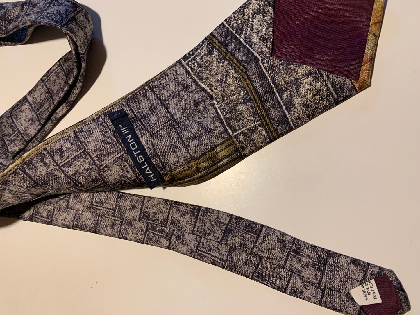 Halston City Romance Street Scene Tie circa 1990s