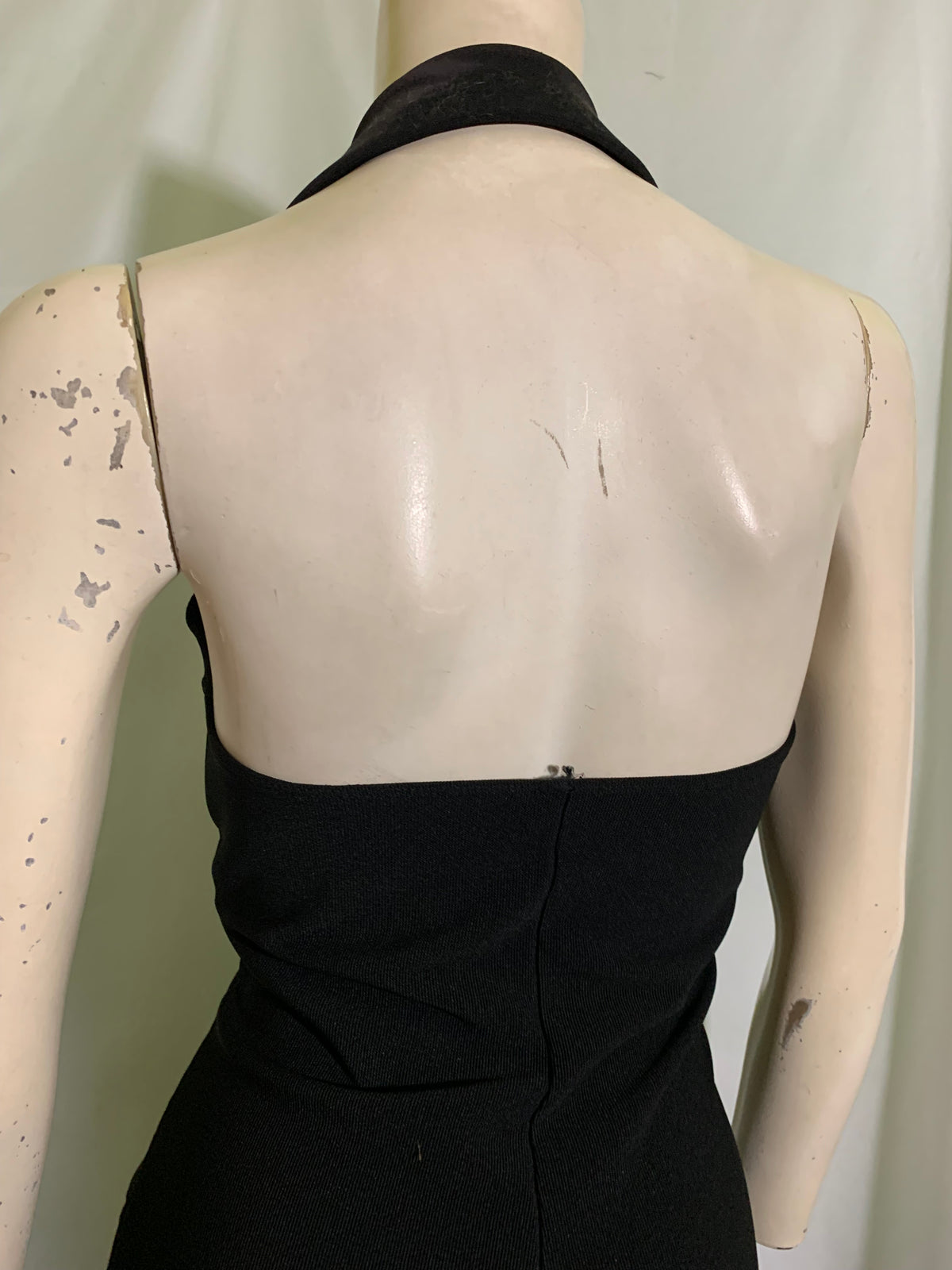 Black Halter Top Pantsuit circa 1990s