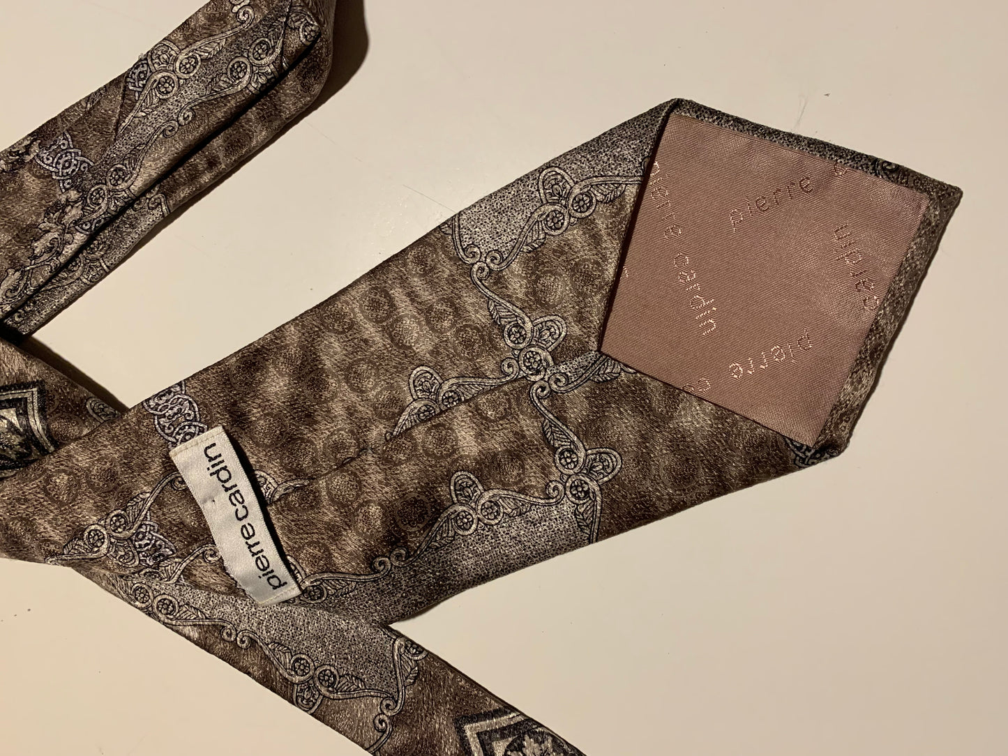 Silver Architecture Design Men's Tie circa 1990s