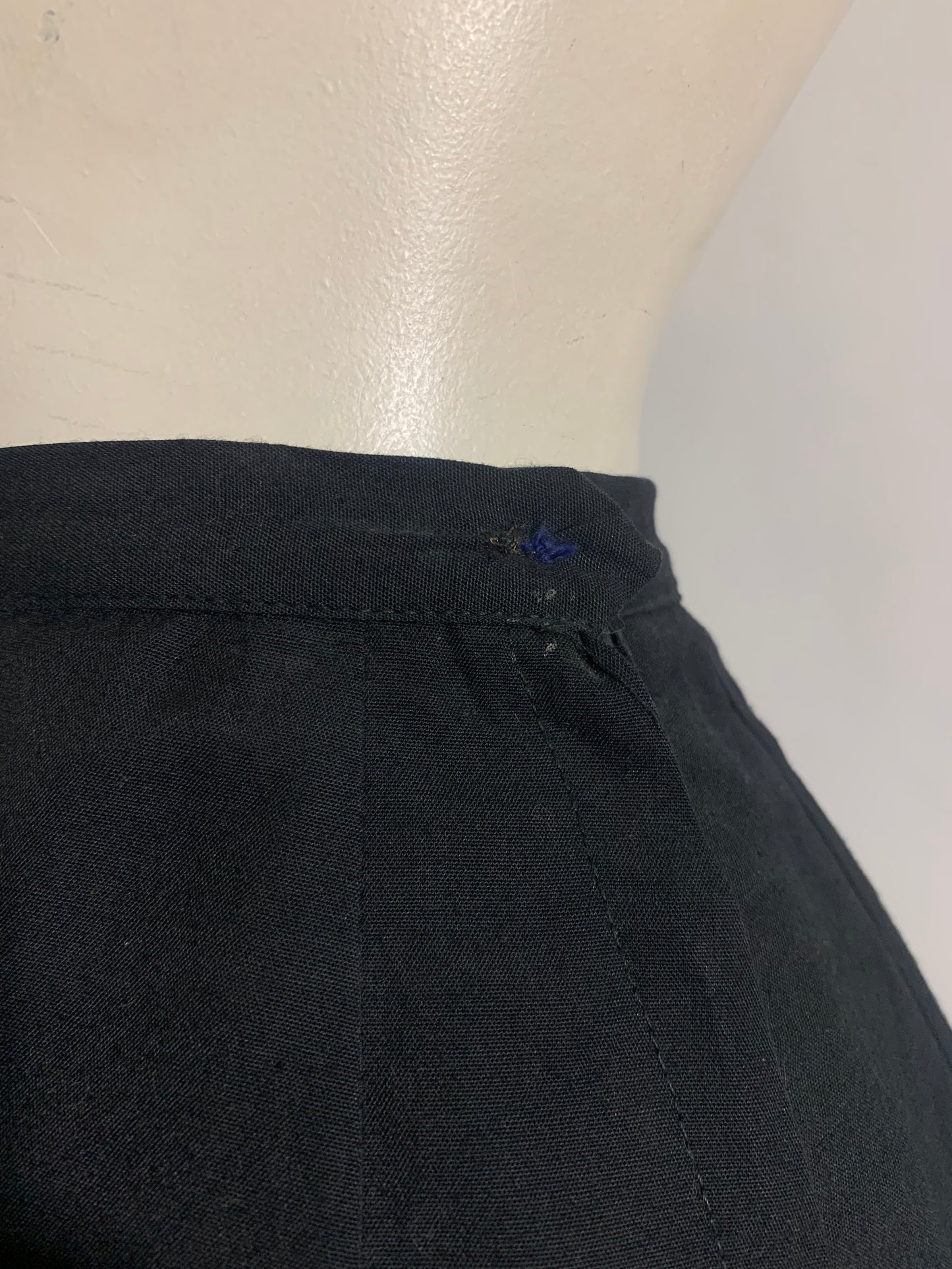 Navy Blue Cotton Skirt circa 1960s