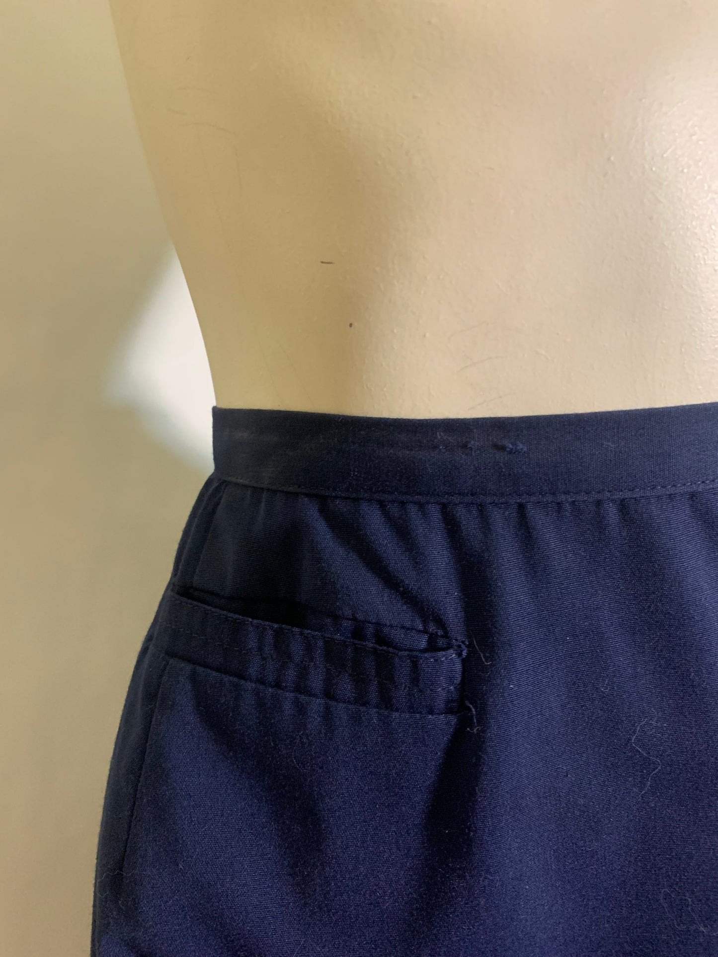 Nautical Blue Cotton Skirt circa 1960s