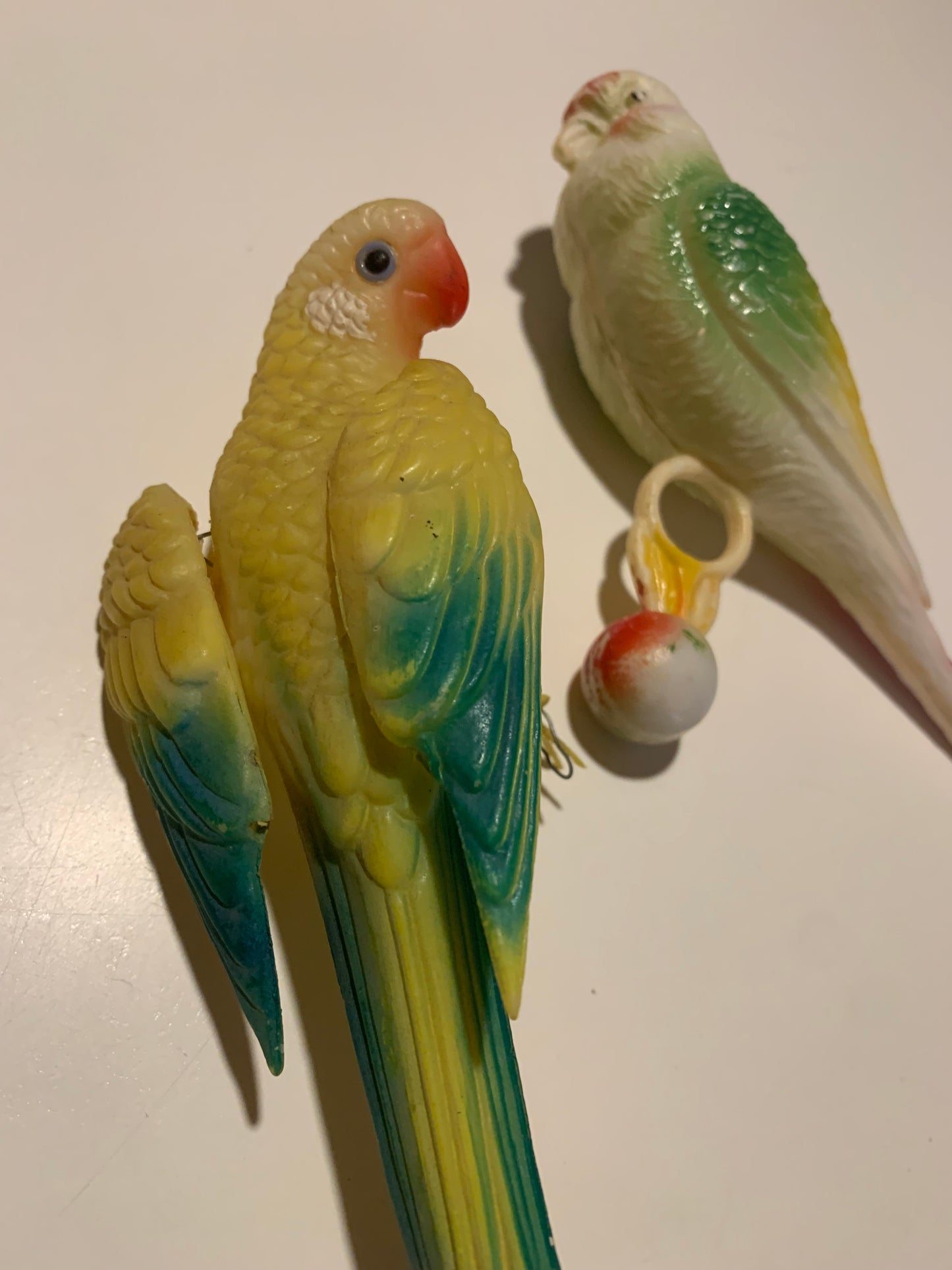 Pair of Celluloid Parrot Toys 1930s