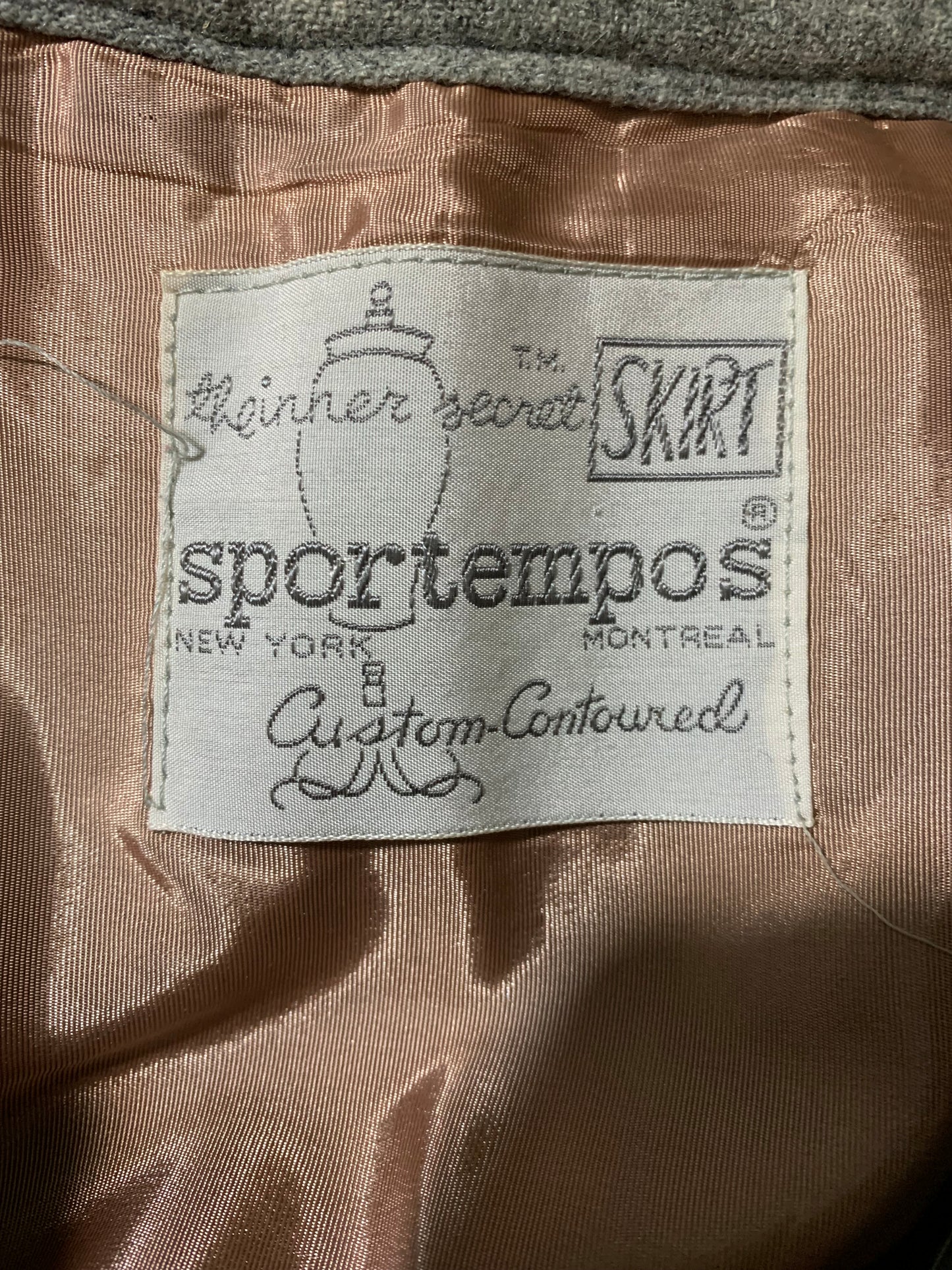 Chocolate Brown Wool Pencil Skirt circa 1960s