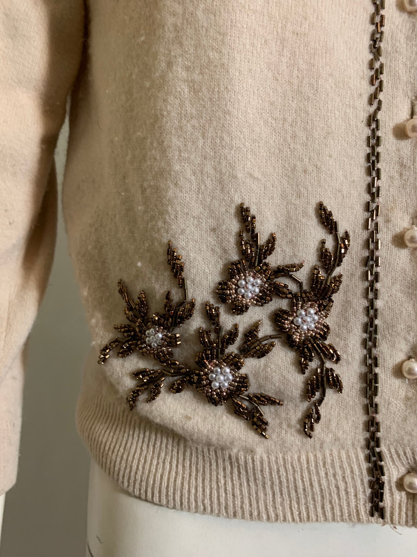 Candlelight Sweater with Copper Beading circa 1960s