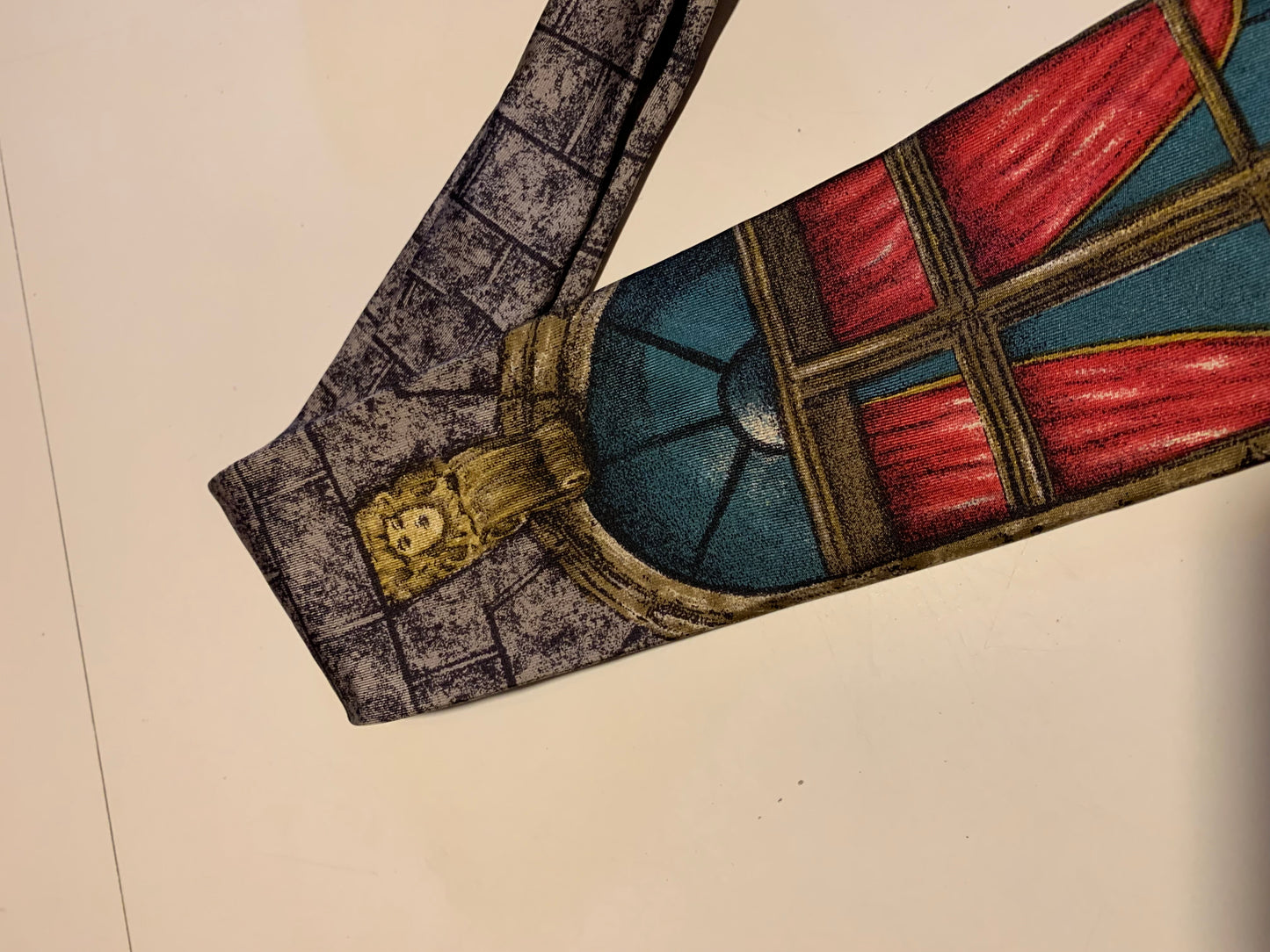 Halston City Romance Street Scene Tie circa 1990s