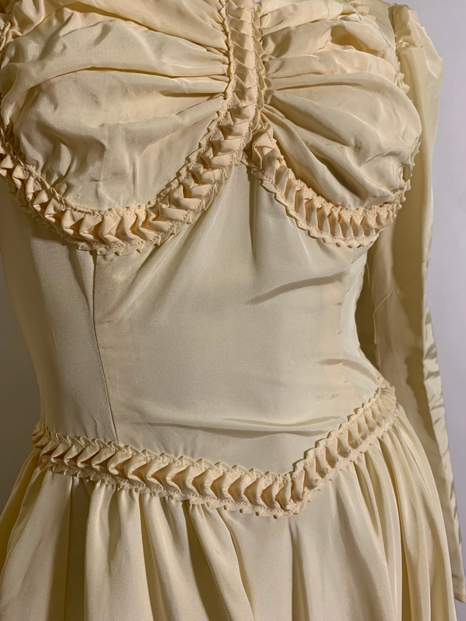Candlelight Medieval Inspired Wedding Dress circa 1940s Candlelight Medieval Inspired Wedding Dress circa 1940s