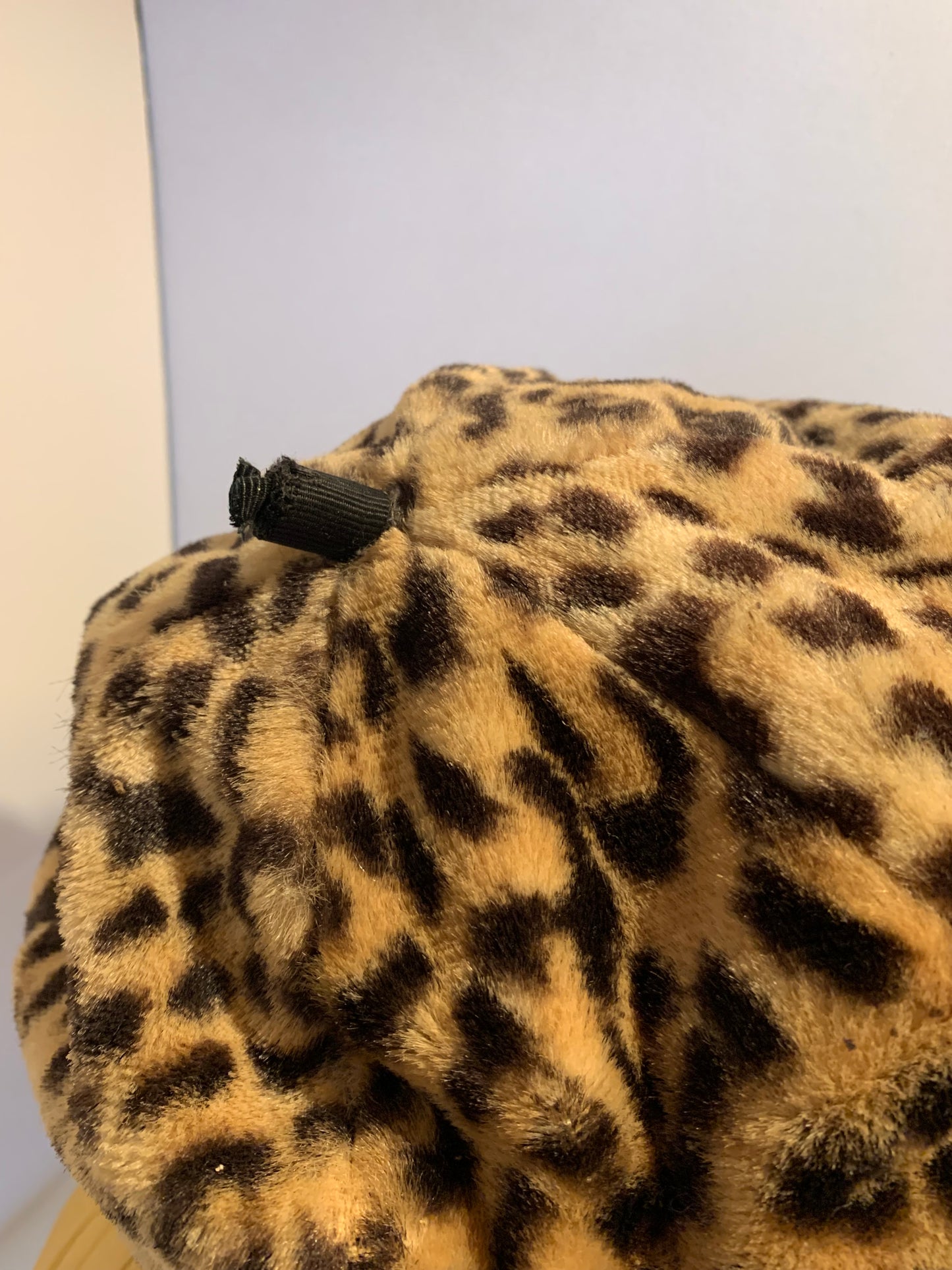 Faux Leopard Print Chic Beret Hat with Stem circa 1960s