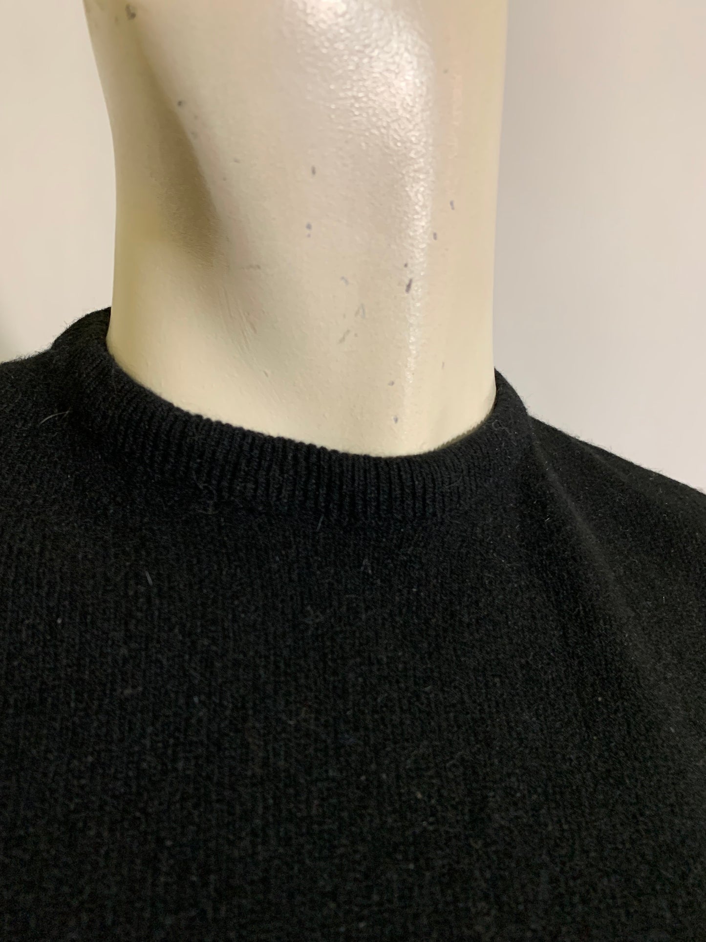 Classic Black Laura Petrie Style Orlon Sweater circa 1960s