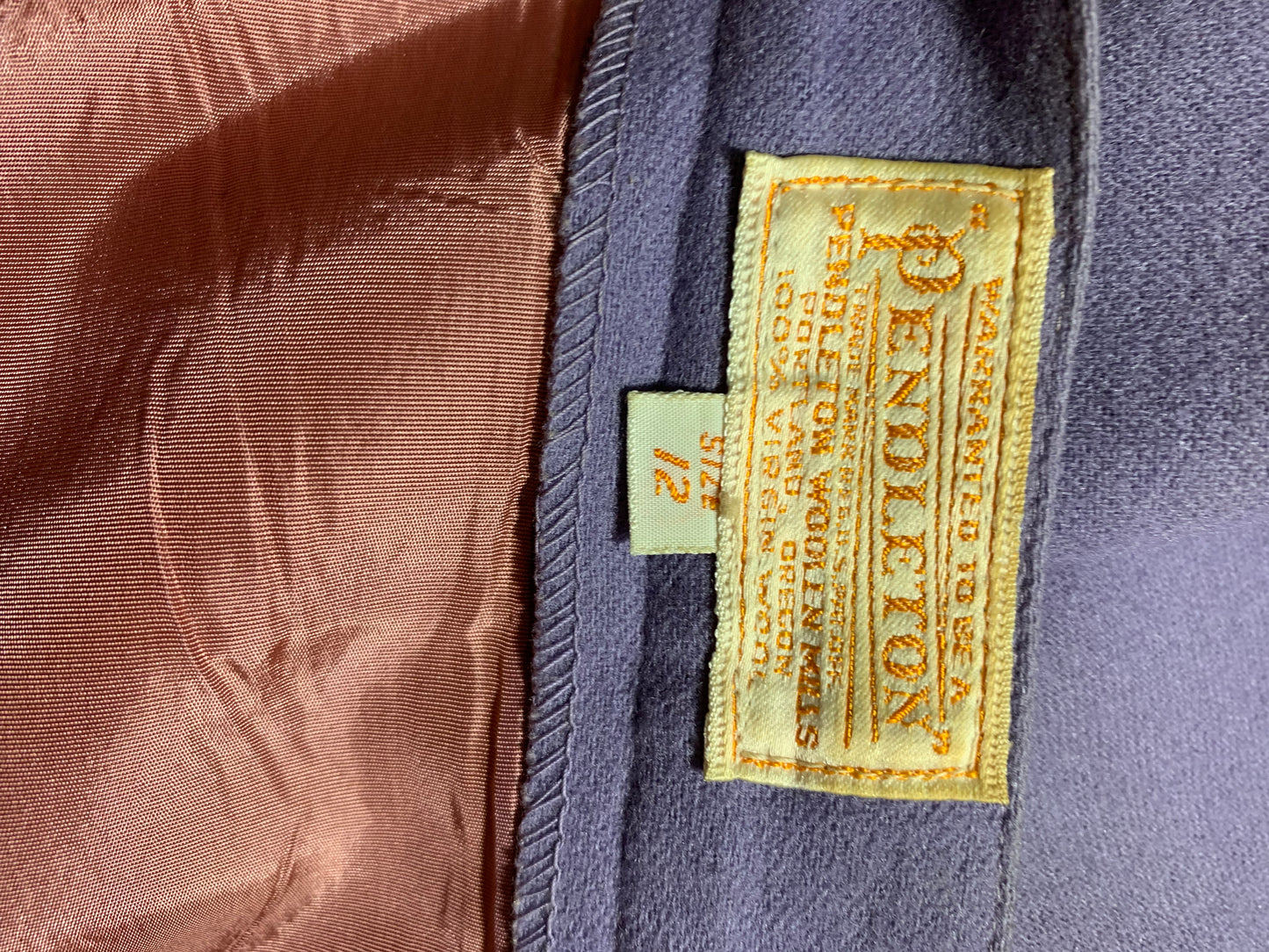 Lavender Wool Pencil Skirt circa 1960s