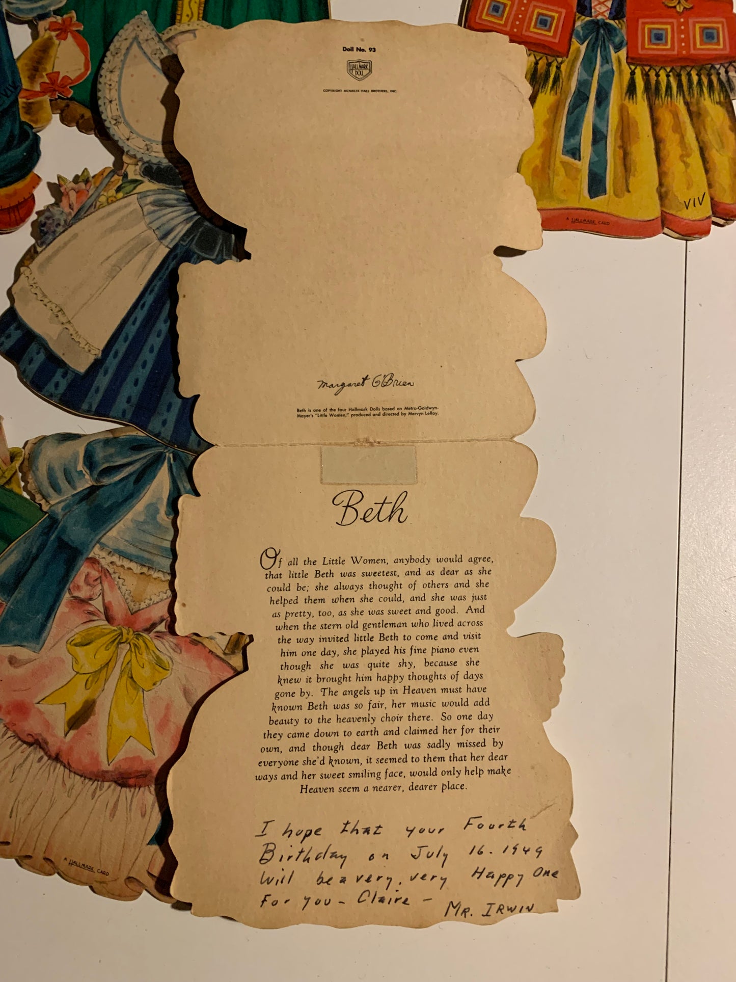 Hallmark Land of Make Believe and Dolls of the Nations Cards Set 8 1940s