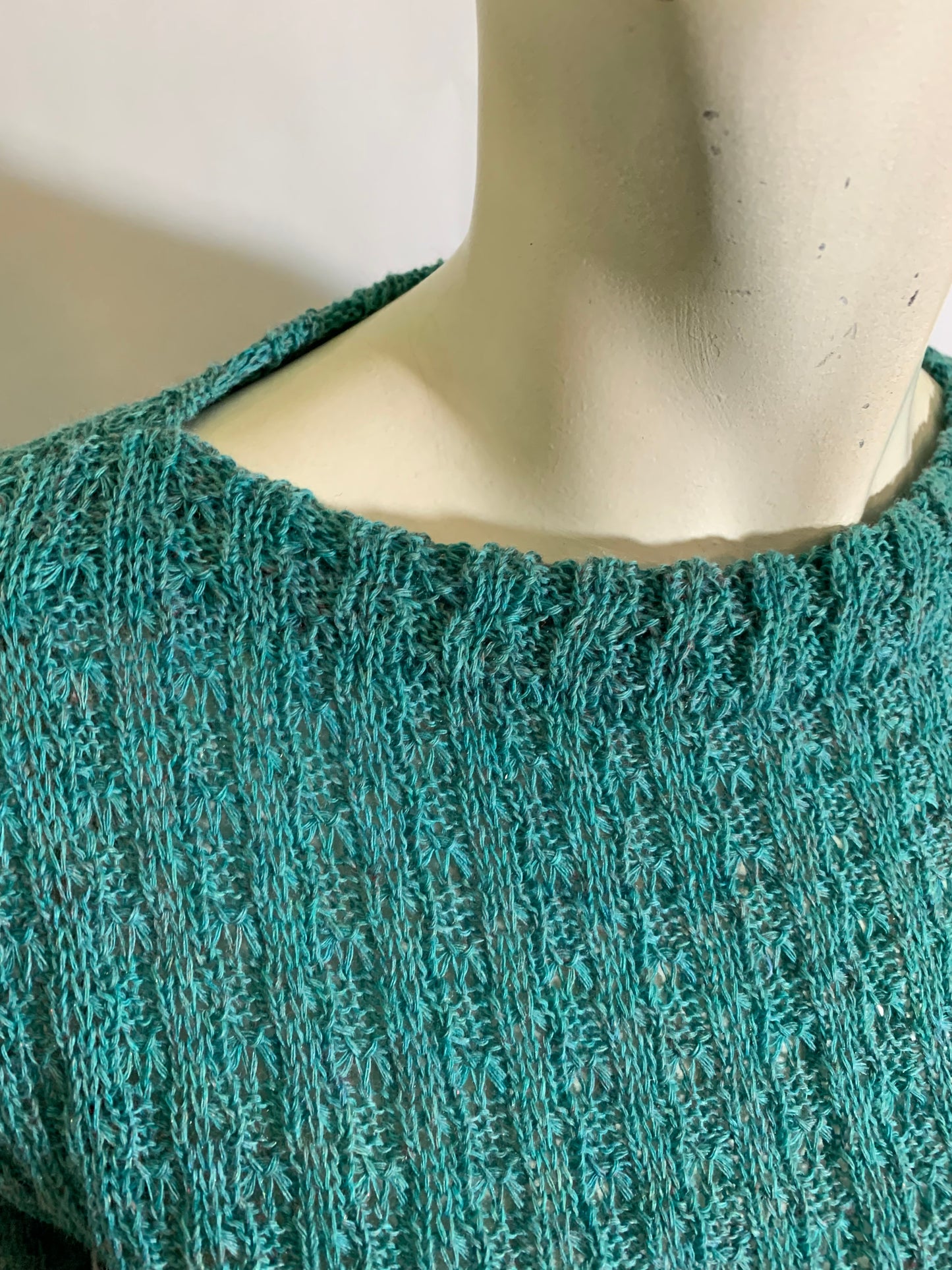 Teal Blue Long Sleeved Sweater circa 1970s