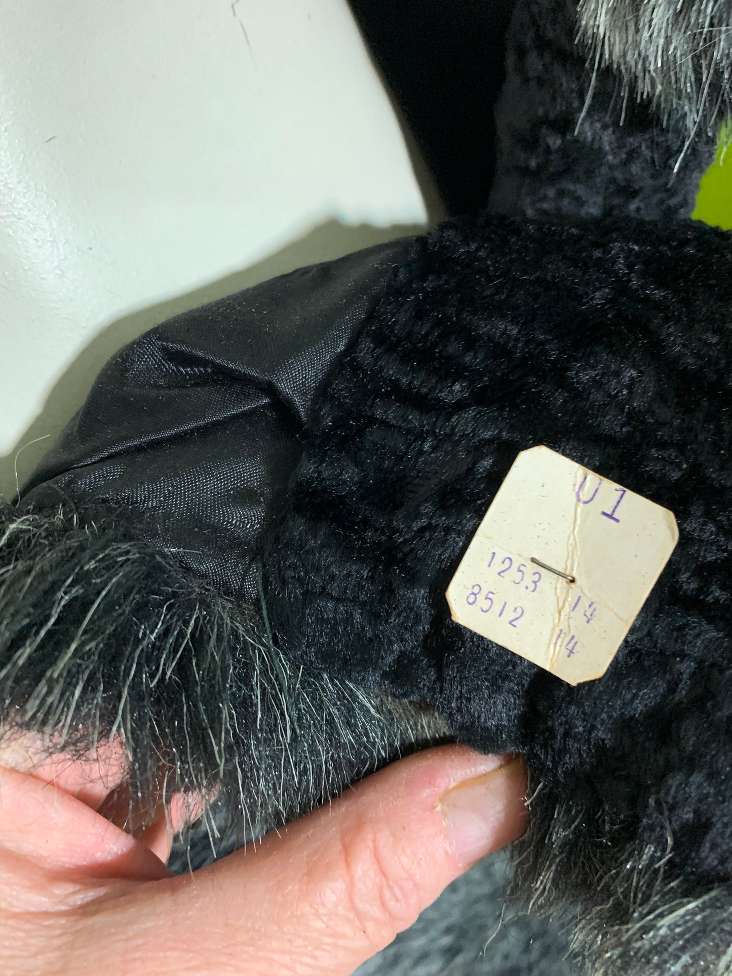 Faux Persian Lamb and Chinchilla "Fur" Coat with Frog Closure circa 1960s