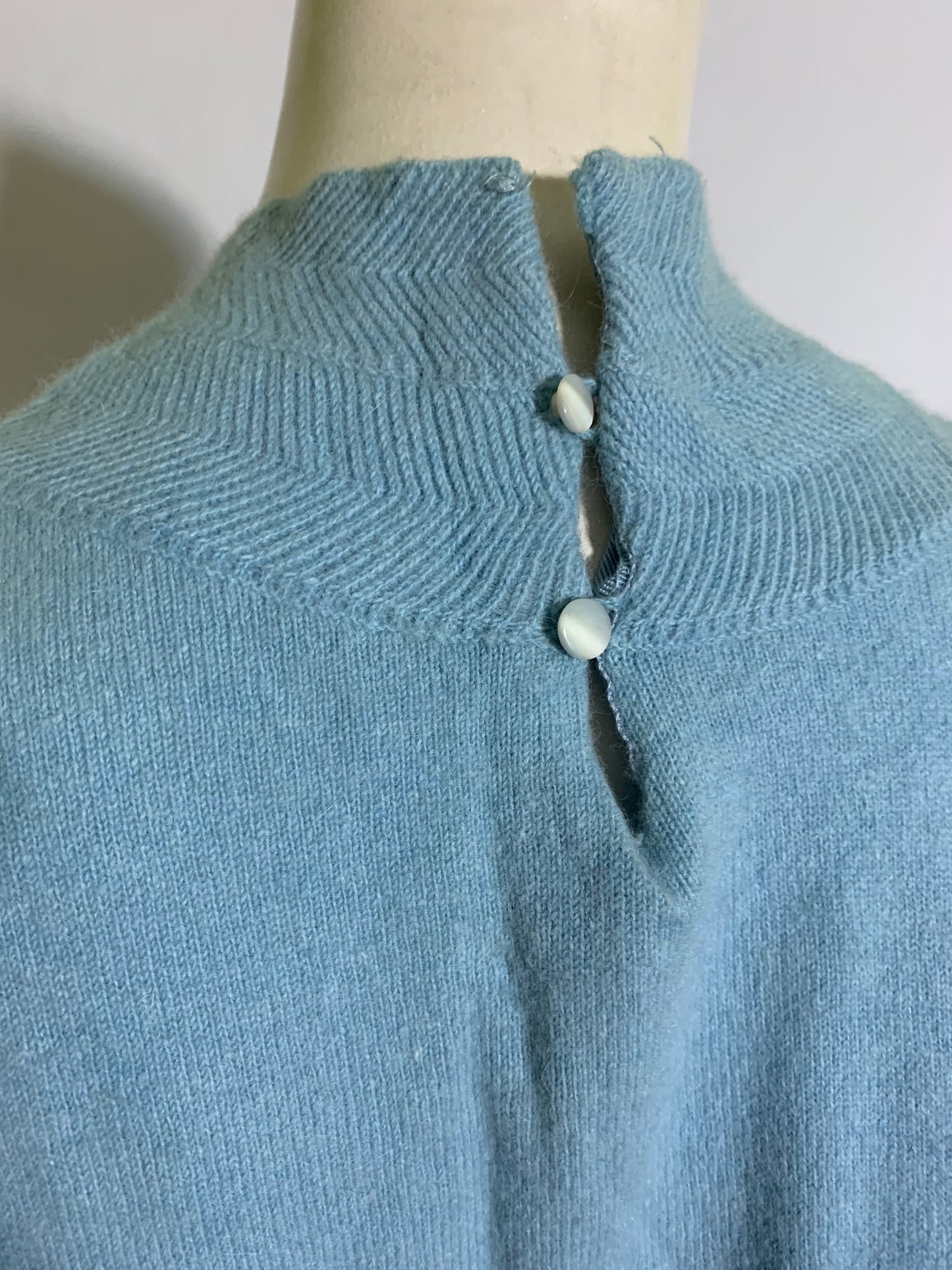 Soft Sky Blue Orlon It Girl Sweater circa 1960s
