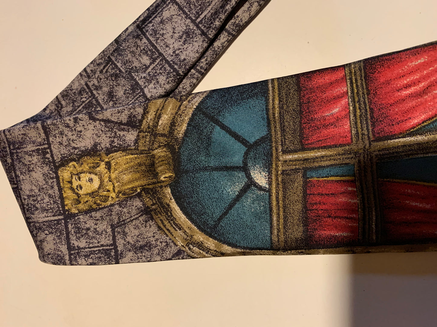 Halston City Romance Street Scene Tie circa 1990s