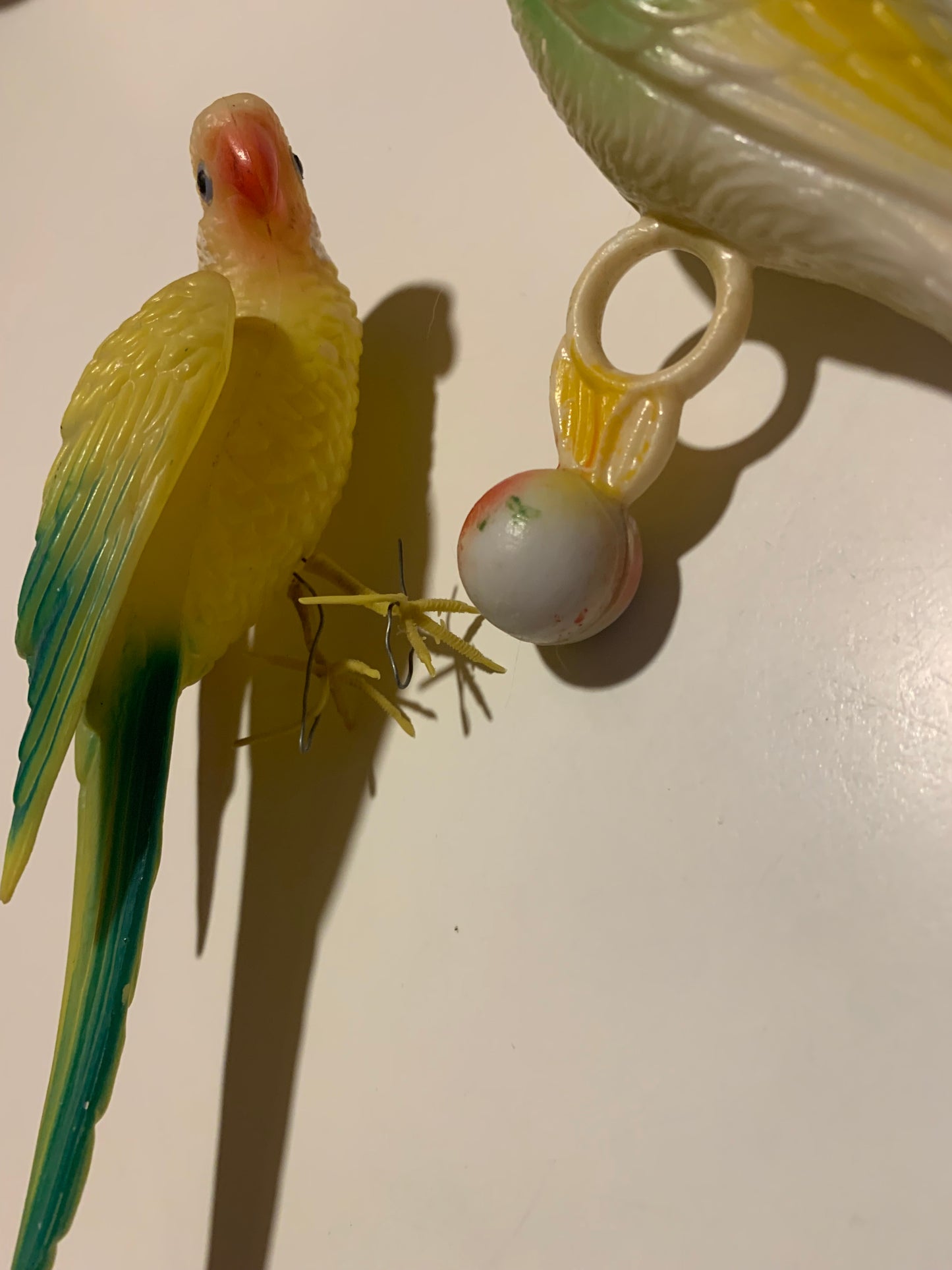 Pair of Celluloid Parrot Toys 1930s