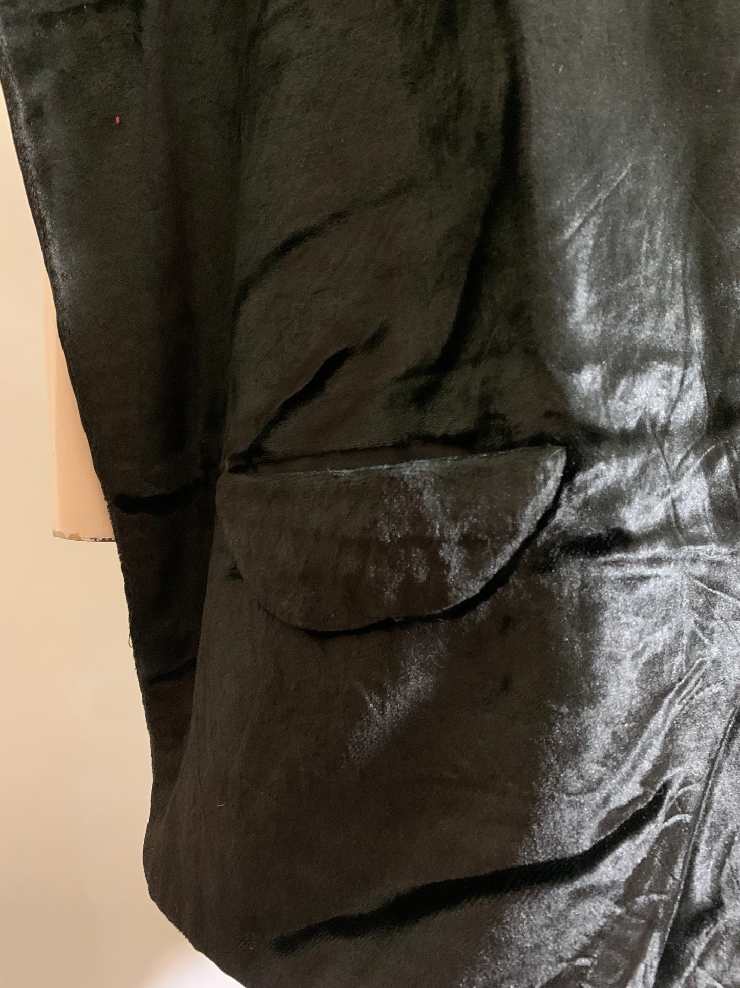 Black Velvet Shawl Scarf or Wrap circa 1890s