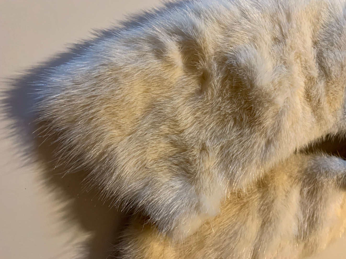 Winter White Genuine Mink Collar circa 1960s