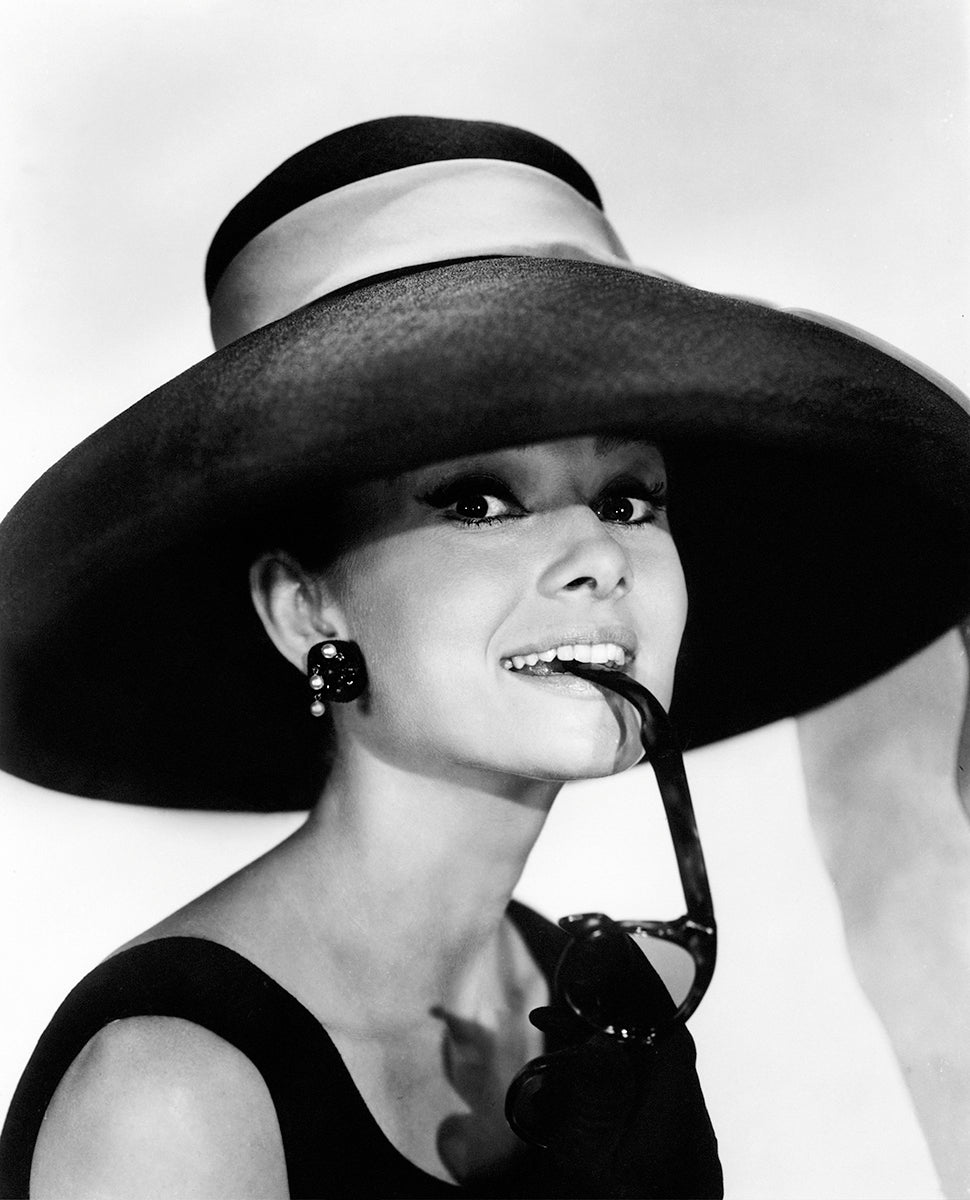 Classic Black Felted Wool Curved Brim Dome Hat with Faux Alligator Trim circa 1960s