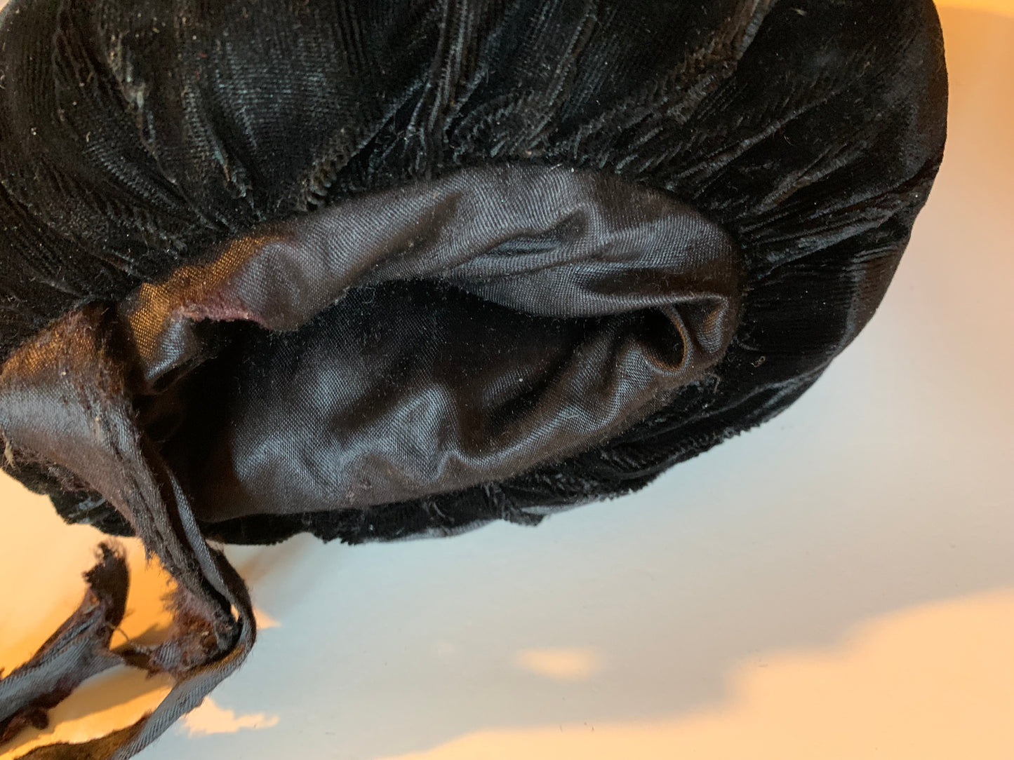 Classic Black Velvet Victorian Muff circa 1890s