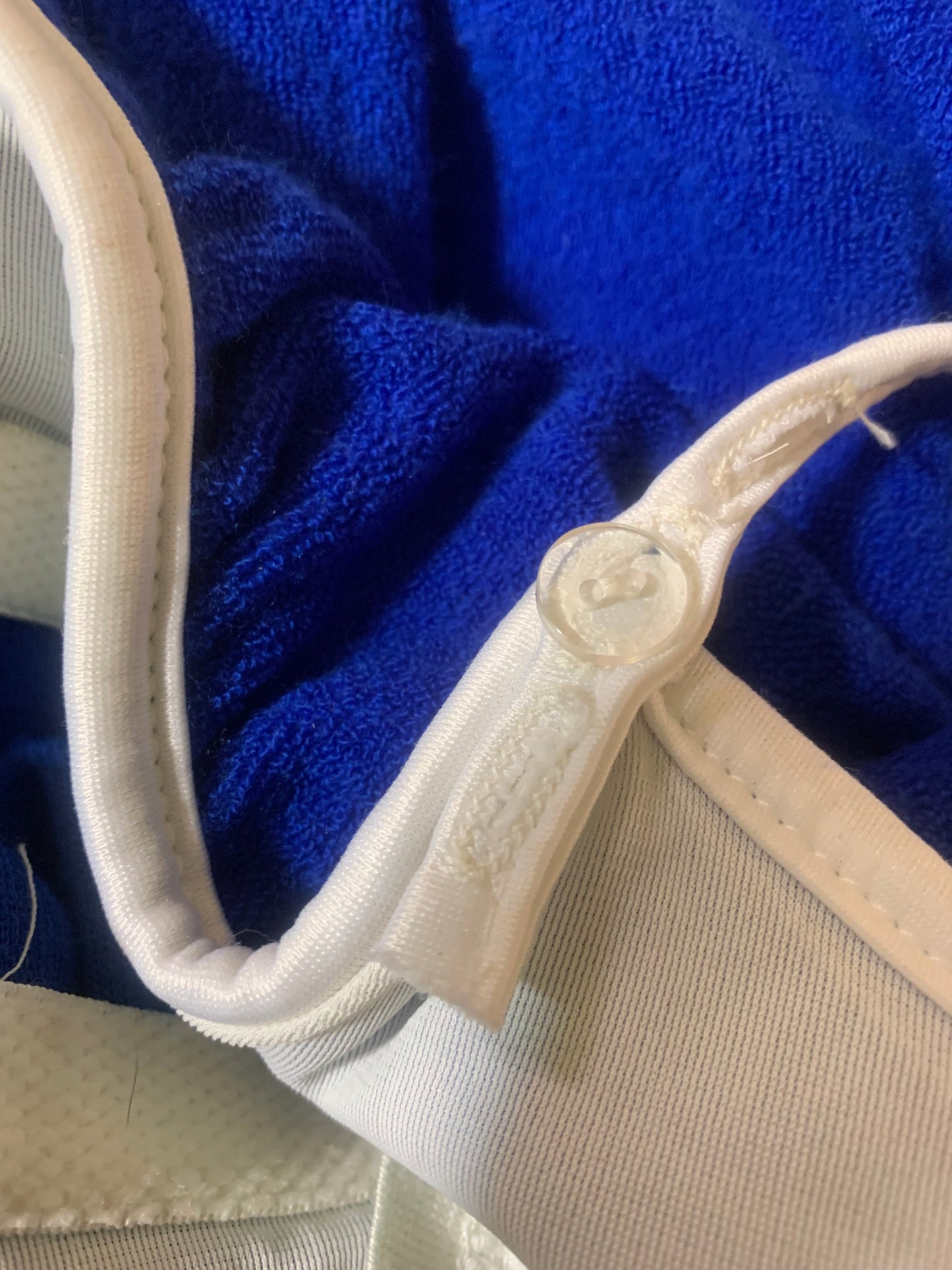 Royal Blue Terry Cloth Summer Swim Dress circa 1980s