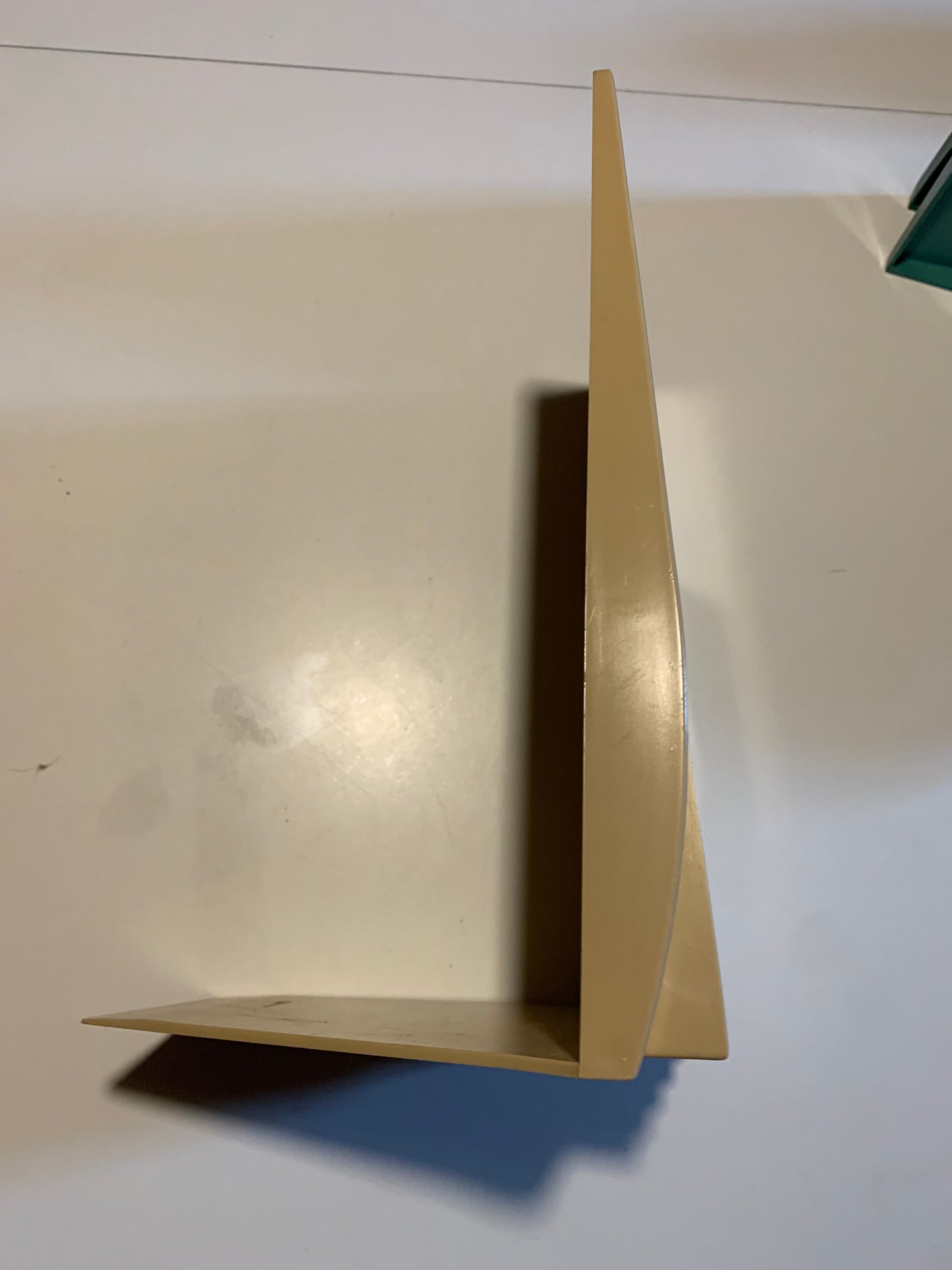 MCM Tan Modern Design Plastic Bookend 1960s