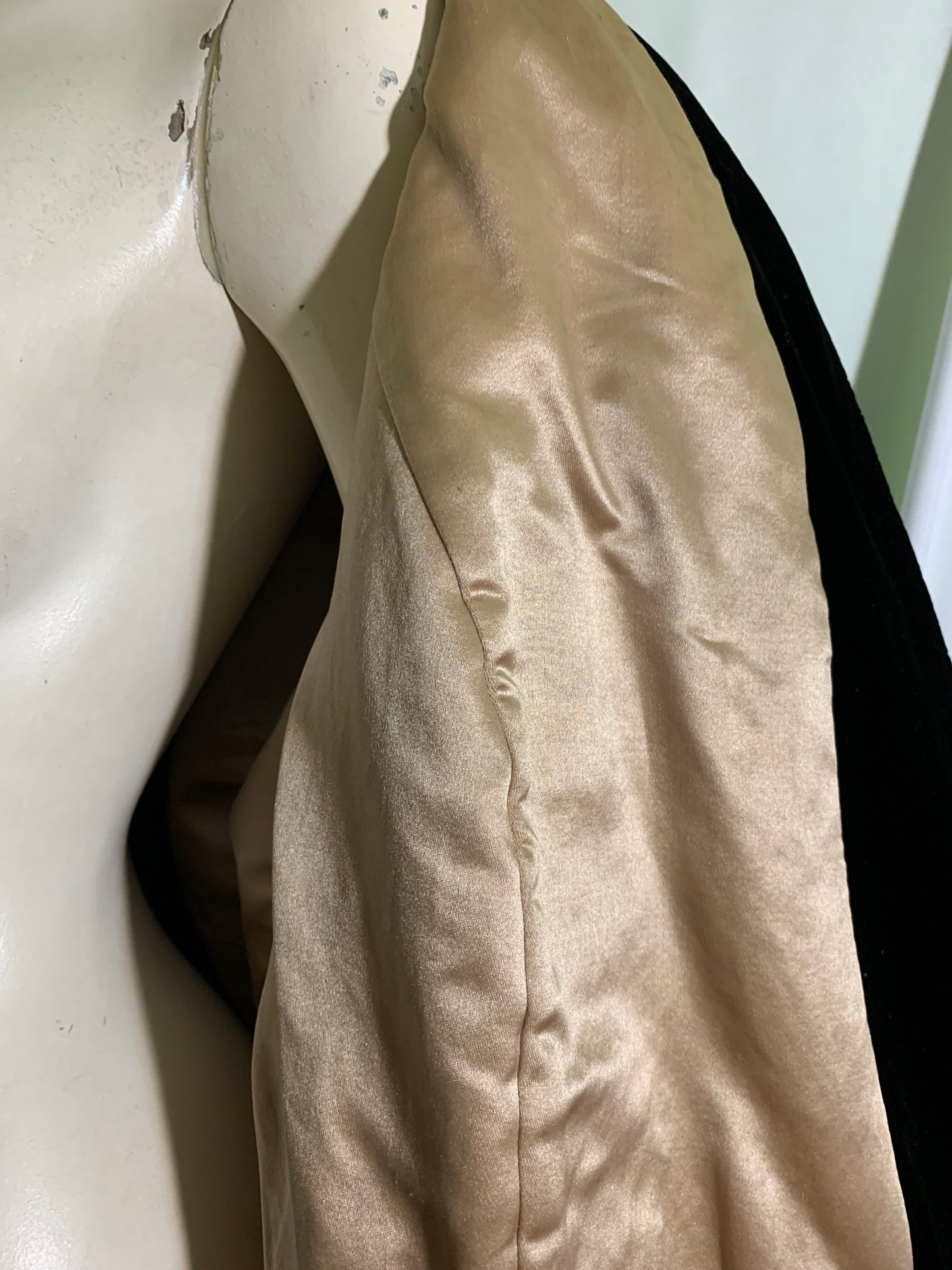 Black Velvet Silk Trimmed Classic Edwardian Jacket circa 1910s