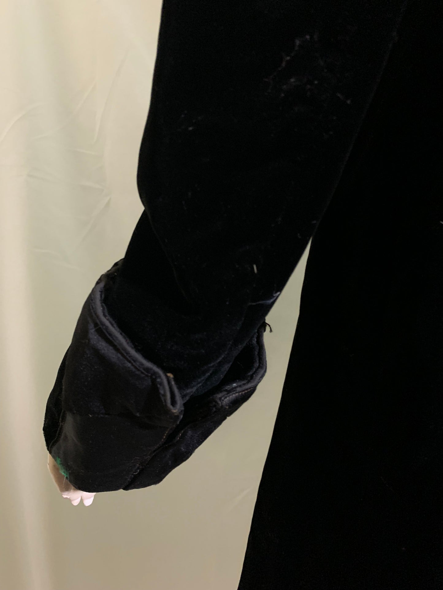 Black Velvet Silk Trimmed Classic Edwardian Jacket circa 1910s