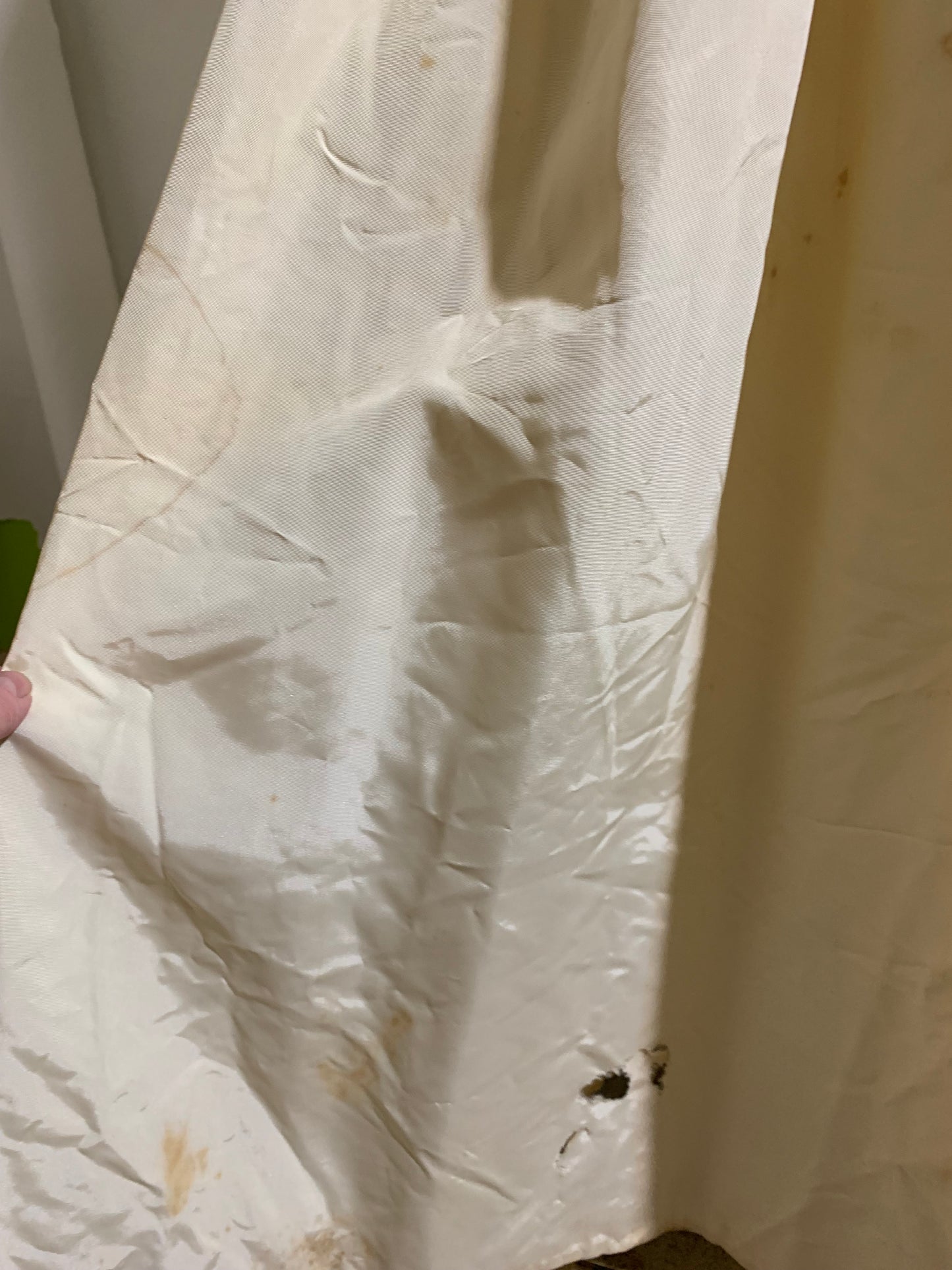 Off White High Neck Wedding Dress circa 1940s as is