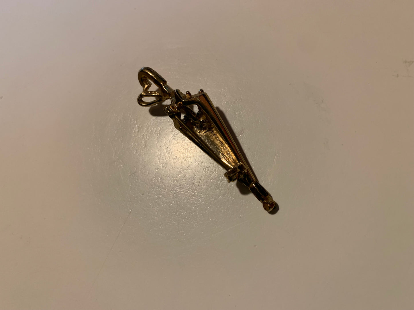 Charming Little Rhinestone Umbrella Brooch circa 1960s
