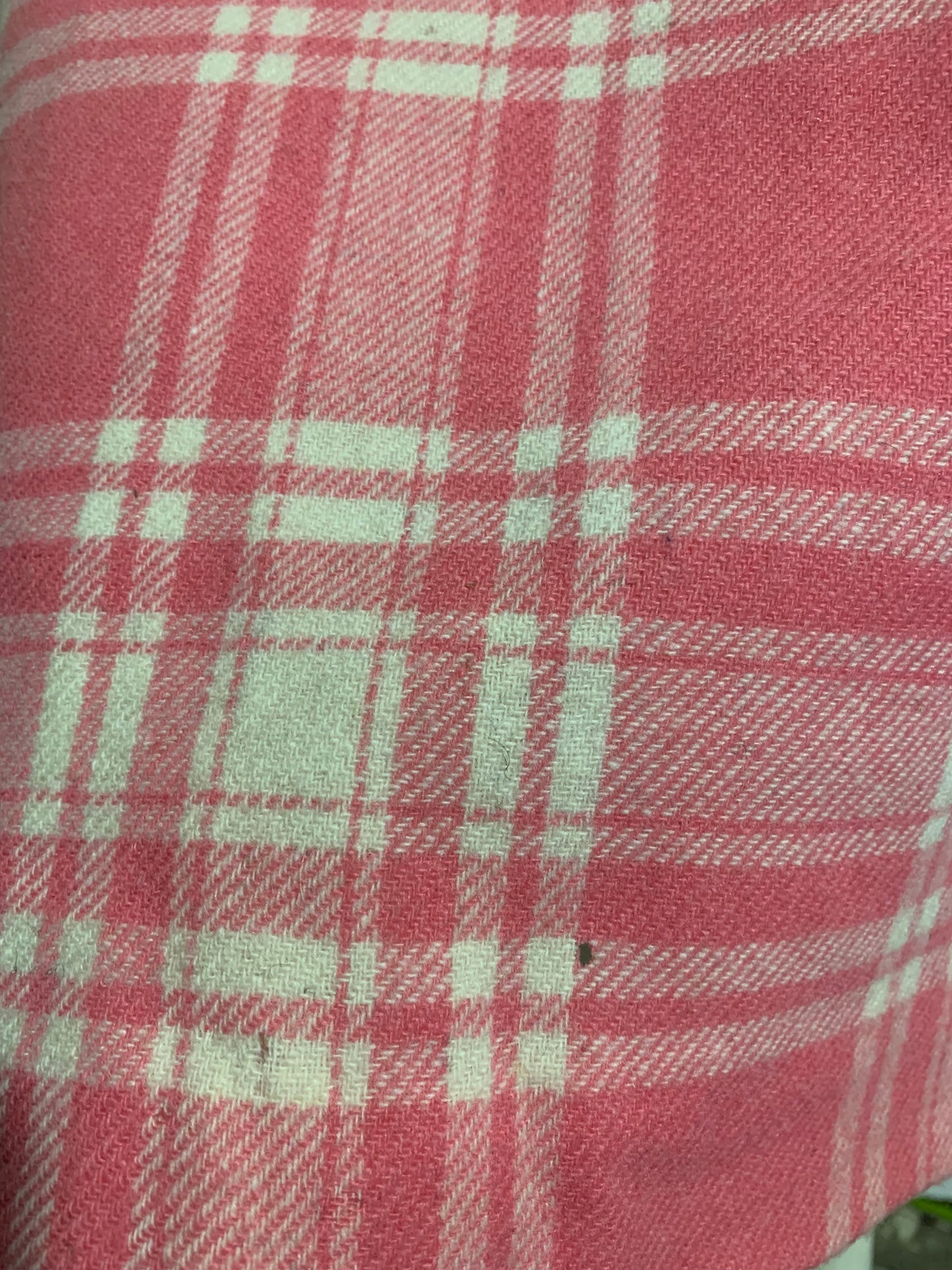 Peony Pink Plaid Wool Pencil Skirt circa 1960s