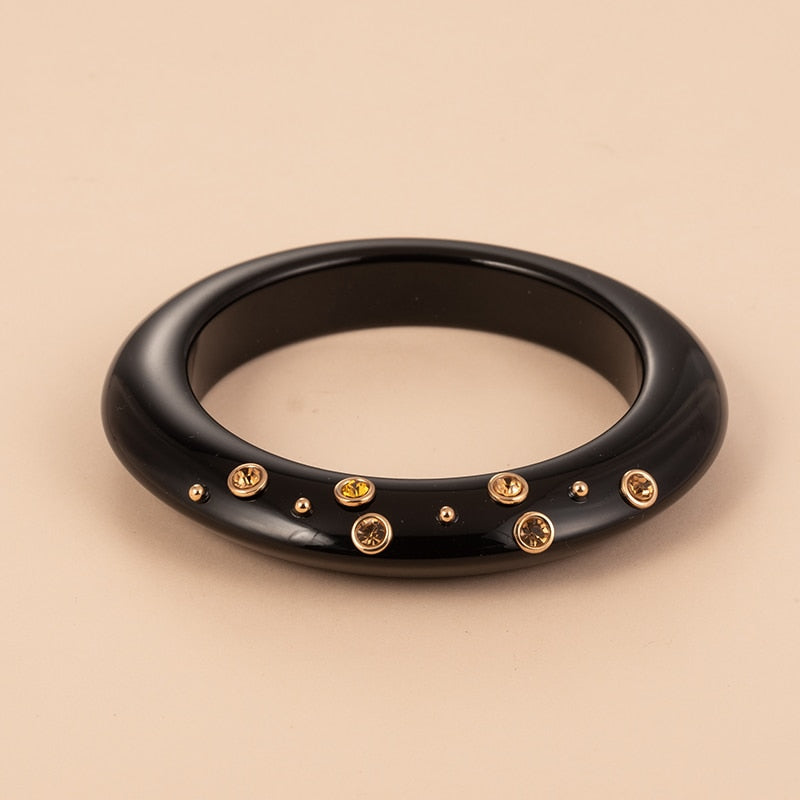 Lana- the 1950s Style Rhinestone Studded Bracelets & Rings 3 Colors