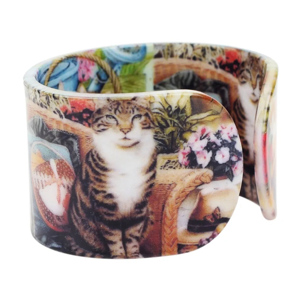 Kewt- the Kitty Design Acrylic Cuff Bracelet