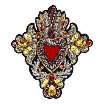Trim- the Bead and Rhinestone Trimmed Heart Applique Collection 21 Styles