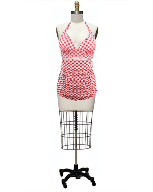 Grable- the 50s Style 2 Piece Gingham Swimsuit 4 Color Ways