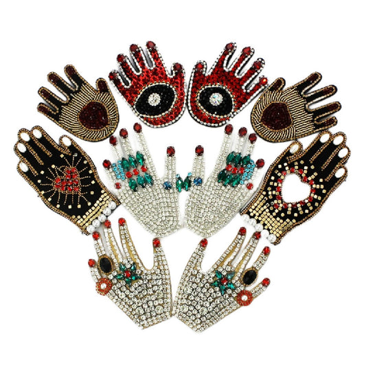 Handy- the Bead and Rhinestone Adorned Hand Patch Collection