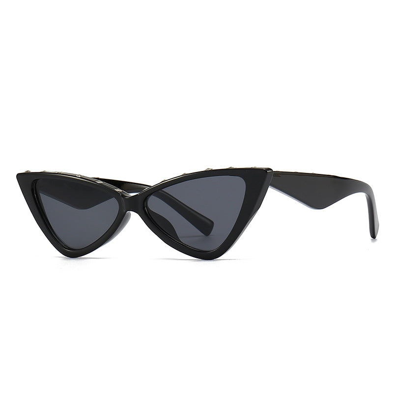 Black and outlet white striped sunglasses