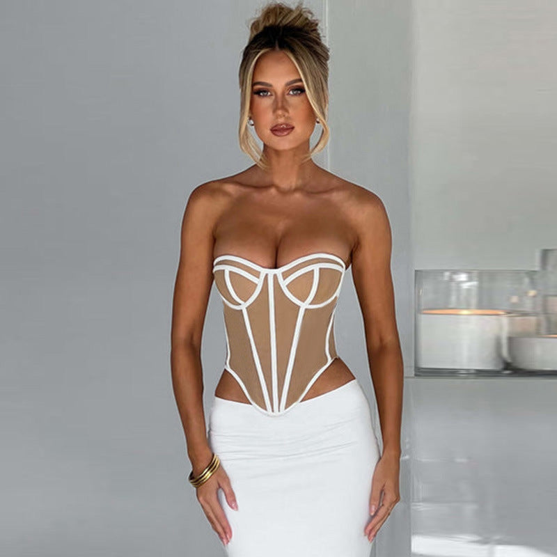 Lined- the Bold Seamed Bustier 2 Colors