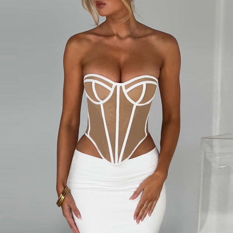 Lined- the Bold Seamed Bustier 2 Colors