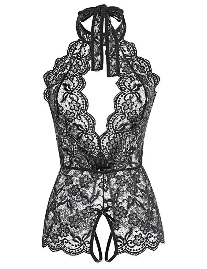 Access- the Open Gusset Sheer Lace Bodysuit