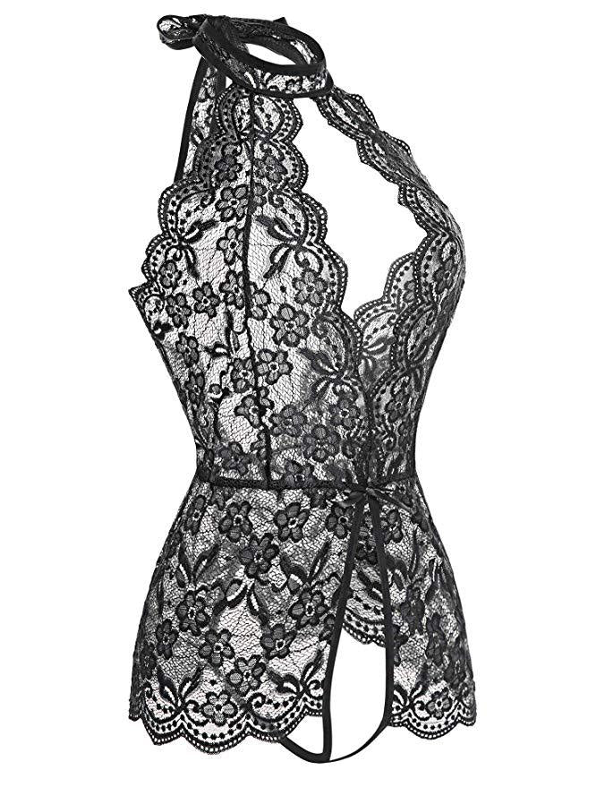 Access- the Open Gusset Sheer Lace Bodysuit