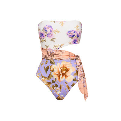 Wrapper- the Pastel Floral Print Wrap Swimsuit and/or Skirt