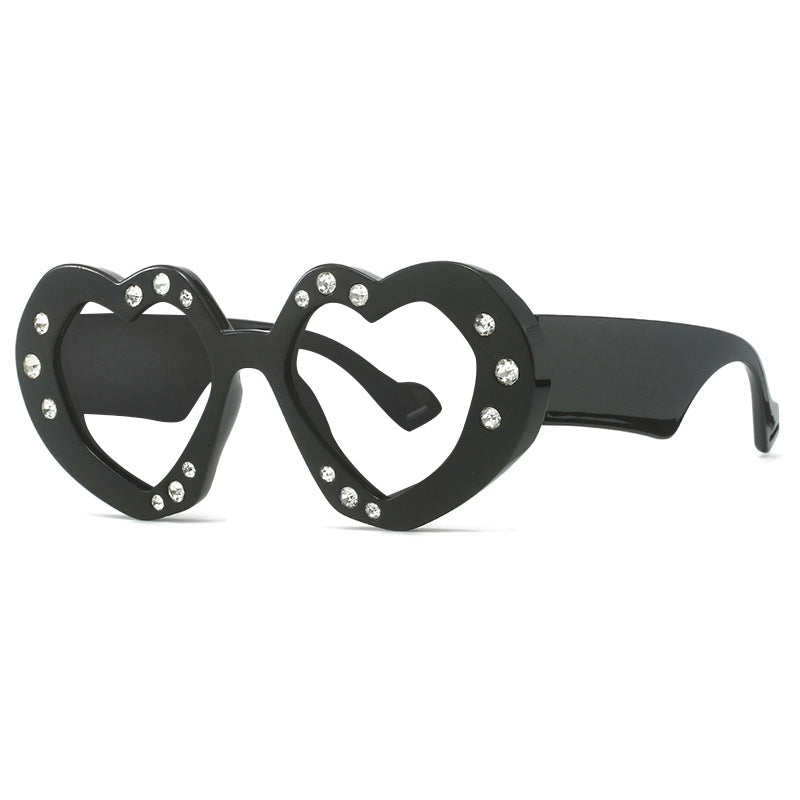 Eye Candy- Dotted Heart Frame Sunglasses 4 Colors