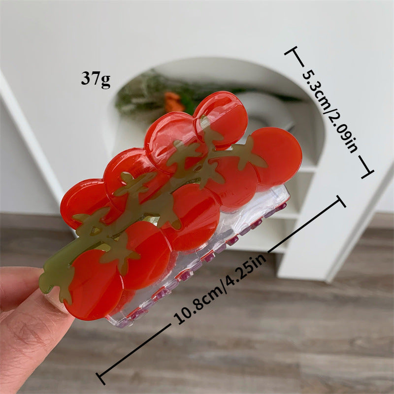 Tomahto- the Acrylic Tomato Hair Clips 2 Styles