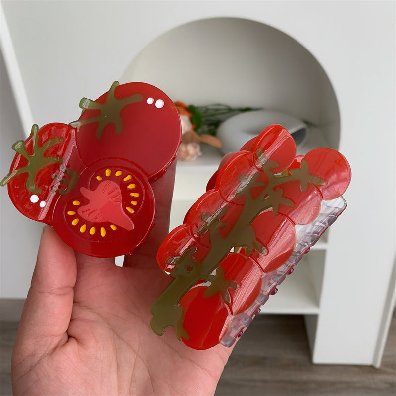 Tomahto- the Acrylic Tomato Hair Clips 2 Styles