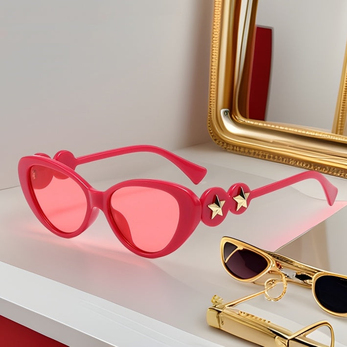 Cat Power- the Star Studded Cat Eye Sunglasses 5 Colors